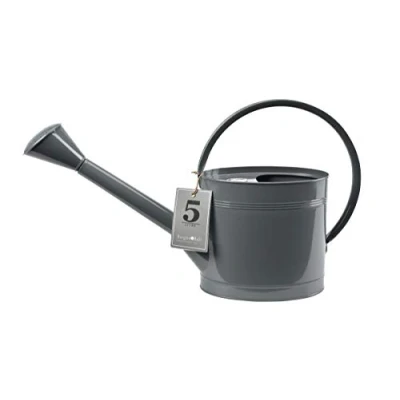 Image of Burgon &amp; Ball Waterfall Watering Can, 5 Litre Capacity, Slate Grey