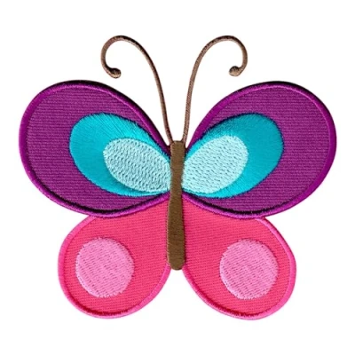 Image of PatchMommy Butterfly Patch, Iron On/Sew On Embroidered Applique Motif for Children Kids Baby