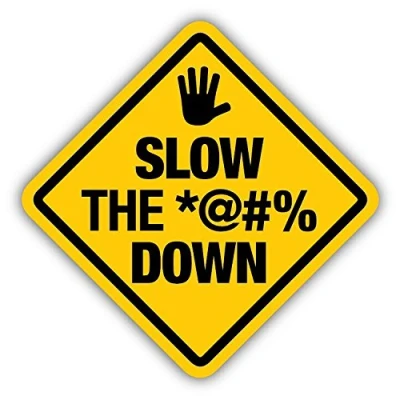 Image of postwalldecor Slow The Swear Down Warning Sign Funny Car Bumper Sticker Decal 12 x cm