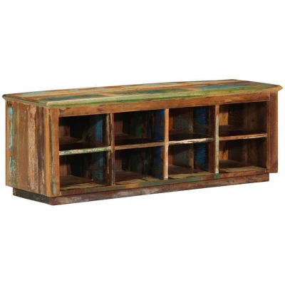Image of vidaXL Shoe Bench 110x35x40 cm Solid Wood Reclaimed