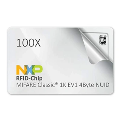 Image of 100 pieces NXP MIFARE Classic® EV1 1K / 4 Byte NUID,RFID card blanc white