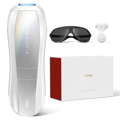 Image of IPL Hair Removal Device, Ulike Air 10, 15℃ Patented Sapphire Ice Cooling, Dual Lights for Double Efficiency, Skin Sensor &amp; SHR Mode* Painless Experience, Remover from Home (Silver)