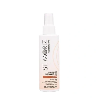 Image of St Moriz Professional Clear Complexion Tanning Face Mist Fast Drying Buildable Fake Tan Spray With Salicylic Acid to Help Prevent Breakouts Kind Skin Natural Glow 150ml