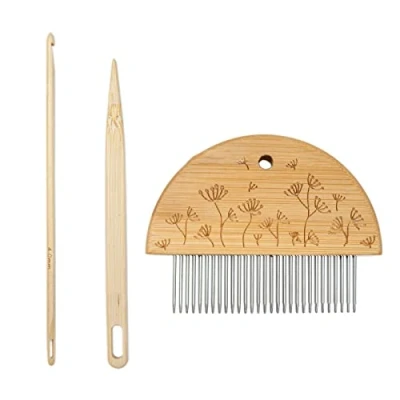 Image of Tapestry Weaving Comb Beater Fine Teeth Hand DIY Forks Tool
