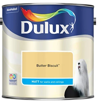 Image of Dulux 500006 Du Matt Paint, 2.5 L Butter Biscuit