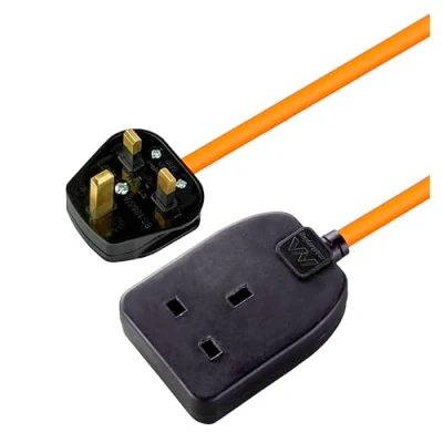 Image of Masterplug Garden Extention Lead, 10 Metre, Black