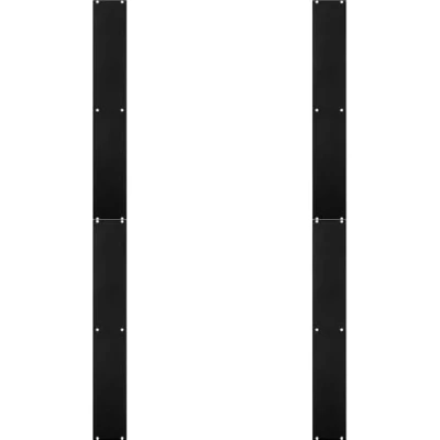 Image of 4 Pack Plain Door Finger Plate 500 x 75mm Matt Black Steel Push