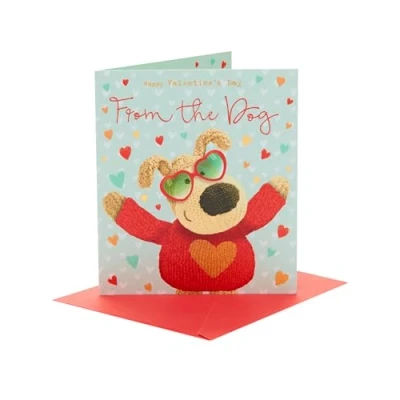 Image of Boofle Valentine&#039;s Day Card From the Dog Cute Design