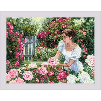 Image of RIOLIS Counted Cross Stitch Kit 15.75&quot;X11.75&quot; In The Garden (14 Count)