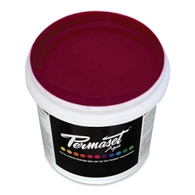 Image of Permaset Aqua 1 Litre Process Magenta Screen Printing Ink for Fabric Ideal Kit Home Office, Starter Kit, Paint, Printer and Other