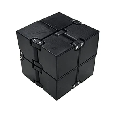 Image of Dzxin Infinity Cube, Cube Fidget Toy, Adult and Kids toys for Anxiety Relief Killing Time (Black)