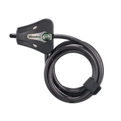 Image of Master Lock 8418D Python Adjustable Locking Cable, 6 Foot, 5/16 Inch Diameter, Black