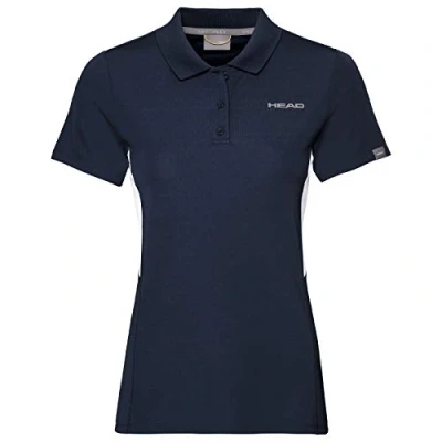 Image of HEAD Kid&#039;s Club Tech Girls Polo Shirt, Dark Blue, Small