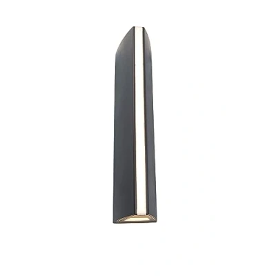 Image of Leo LED Outdoor Wall Light, Oblong Metal Lamp in Anthracite, Modern Light with Up &amp; Down Effect, 14 Watt, 3000 Kelvin, 870 Lumen, Waterproof