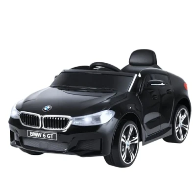 Image of HOMCOM BMW 6GT Licensed 6V Kids Electric Ride on Car with Remote Control LED Headlights Music for 3 6 Years Old Black