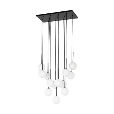 Image of Martin Cluster Pendant Ceiling Light Black 13xG9
