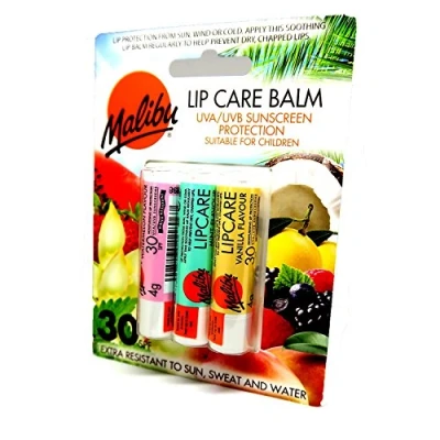Image of MALIBU LIP CARE BALM UVA/UVB SUNSCREEN PROTECTION SPF30 3PK