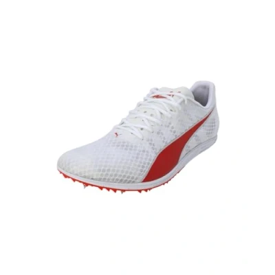 Image of PUMA Men&#039;s Evospeed Distance 11 Track and Field Shoe, White RED Metallic Silver, 7 UK