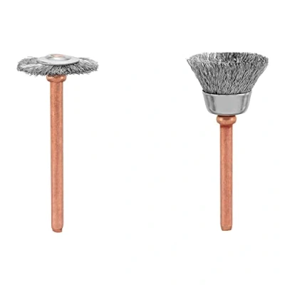 Image of Ryobi RAR202 2 Carbon Steel Wire Brush 2pc Set 13mm &amp; 19mm (2 Piece)