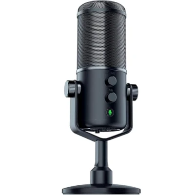 Image of Razer Seiren Elite Professional Grade Dynamic Streaming Microphone (Single Capsule, Inbuilt High Pass Filter, Digital/Analog Vocal Limiter, 16 bit/48kHz Resolution) Black