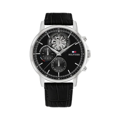 Image of Tommy Hilfiger Chronograph watch, Men&#039;s, Size: One Size, Black