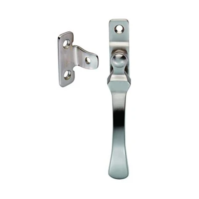 Image of VICTORIAN CASEMENT FASTENER (WEDGE PATTERN LOCKABLE) SATIN NICKEL
