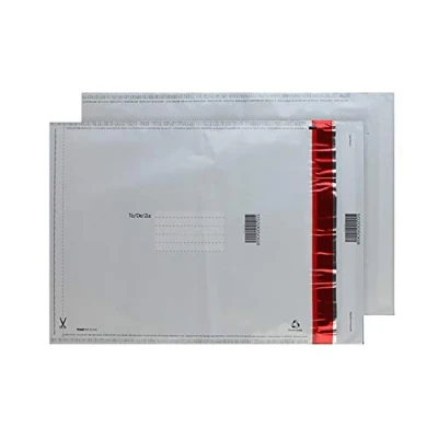 Image of Purely Everyday Polypost Polythene Pocket Peel and Seal White 430x330 70mic Pack of 100