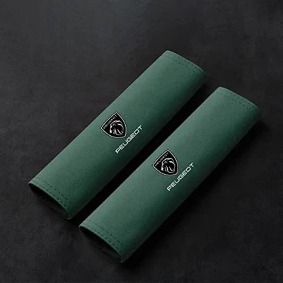 Image of JJRY Car Seat Belt Pad Seatbelt Shoulder Covers, for Peugeot 408 508Le2008/4008 5008 308 3008 Protector Cover Pads Safety Accessories,Dark green 2pcs
