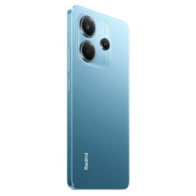 Image of Xiaomi Redmi Note 14 smartphone, 6+128GB, blue, 108MP AI camera system, 5500mAh battery, 120Hz eye care display, features (charger not included)