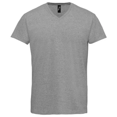 Image of SOLS Unisex Adult Imperial V Neck T Shirt (Grey Marl) Size 2XL