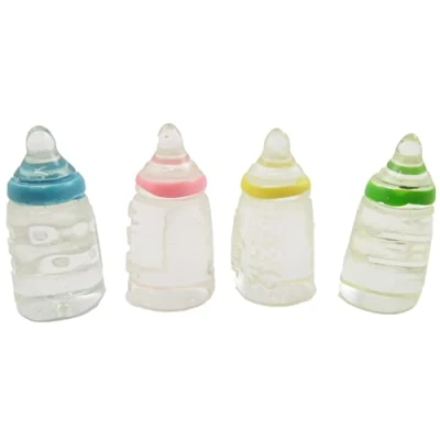 Image of Melody Jane Dolls House Girl Boy Baby Doll Babies Feeding Bottles Nursery Accessory Set 1:12