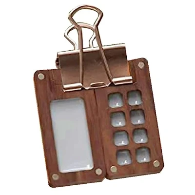 Image of HALIYY 8 Grid Portable Sketchbook Palette, Wooden Colour Palette Box, Paint Tray Box with A (Without Paint)