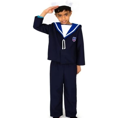 Image of PRETEND TO BEE Sailor Fancy Dress Costume for Kids, Multi Coloured, 5 7 Years