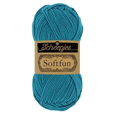 Image of Scheepjes Softfun 2649 Peacock Yarn 1x50g