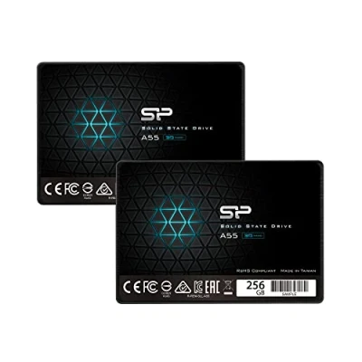 Image of Silicon Power 2 Pack 256GB SSD 3D NAND A55 SLC Cache Performance Boost SATA III 2.5&quot; 7mm (0.28&quot;) Internal Solid State Drive