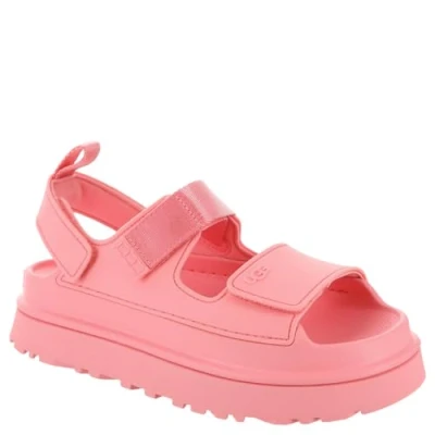 Image of UGG Goldenglow Platform sandals, Women&#039;s, Size: 6, Tropical pink Imitation leather/ textile