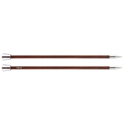 Image of KnitPro Royale: Knitting Pins: Single Ended: 35cm x 7.00mm, Birchwood, brass, Multi Colour, 7mm