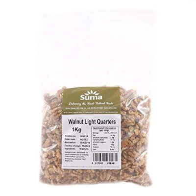 Image of Suma Bagged Down Light Quarters Walnuts 1 kg (Pack of 1)