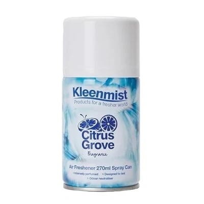 Image of KleenMist Aerosol Air Freshener Refill 270 mL Pack of 12 (Citrus Grove)