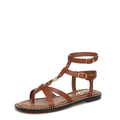 Image of Sam Edelman Teeni Tbar sandals, Women&#039;s, Size: 85, Rich cognac shoes