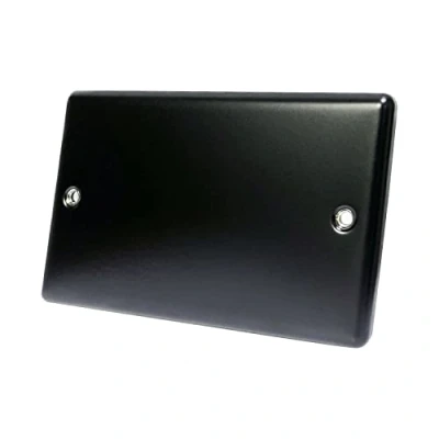 Image of Electrical Blanking Plate Double 2 Gang Matt Black