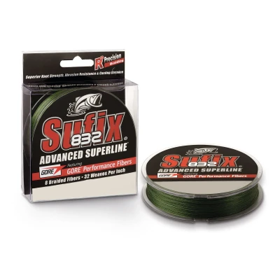 Image of Sufix 832 Braid L.Vis Green Braided line 0.48mm/45kg (250m) fishing