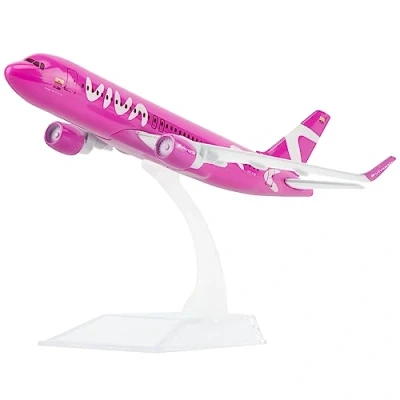 Image of Busyflies Model Airplane 1:400 Diecast Airplanes Aircraft Metal Columbia 320 Pink Plane Alloy for Birthday Gift