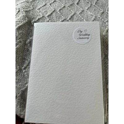 Image of 40 A5 Sheets of White Hammered Card 250gsm Excellent for Cards, Scrapbook,Wedding Stationery (White Hammered)
