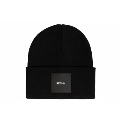 Image of Replay Unisex Women&#039;s Men&#039;s Winter Hat, Black (Black 098), One Size