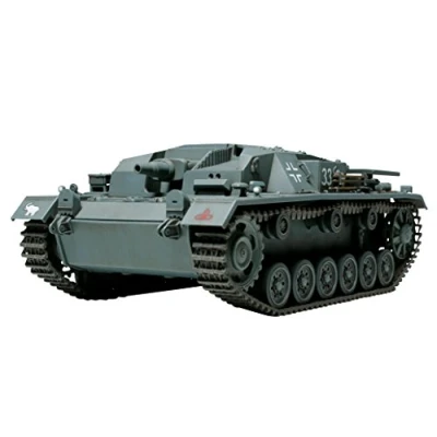 Image of TAMIYA 32507 000 Sturmschutz 1:48 German Sturmgeschütz III AUSF.B Faithful Replica, Model Building, Plastic Kit, Crafts, Hobby, Assembly, Unpainted, Small