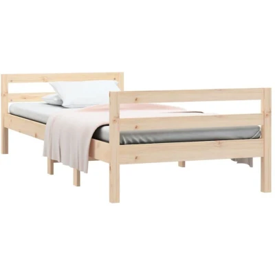 Image of vidaXL Bed Frame without Mattress 90x190 cm Single Solid Wood Pine