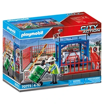 Image of Playmobil City Action 70773 Freight Storage, for Children Ages 4+