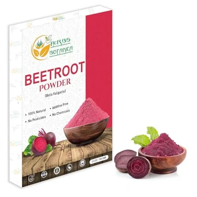 Image of Herbs Botanica Beetroot Extract Powder 5.3 Oz, 150 Gms Nitric Oxide Booster, Boost Stamina And Increases Energy, Beet Root Natural