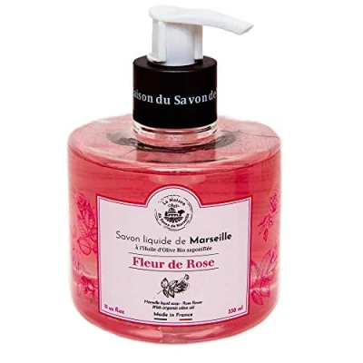 Image of Maison Du Savon De Marseille French Liquid Soap Made with Organic Olive Oil Rose Hand Wash 330 Millilitres